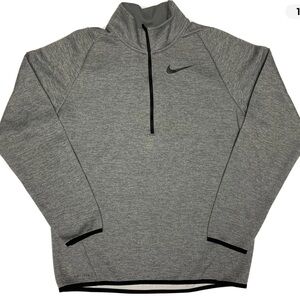 Nike Gray Heather 1/4 Zip Dri-FIT Pullover